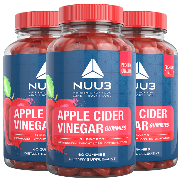 Nuu3 - Apple Cider Vinegar Gummies (3 Bottle) - Nuu3