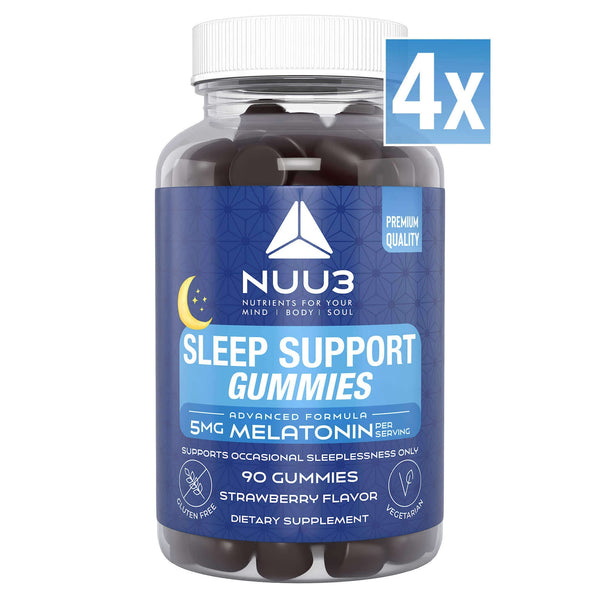 Sleep Support Gummies 4 Bottles - Nuu3